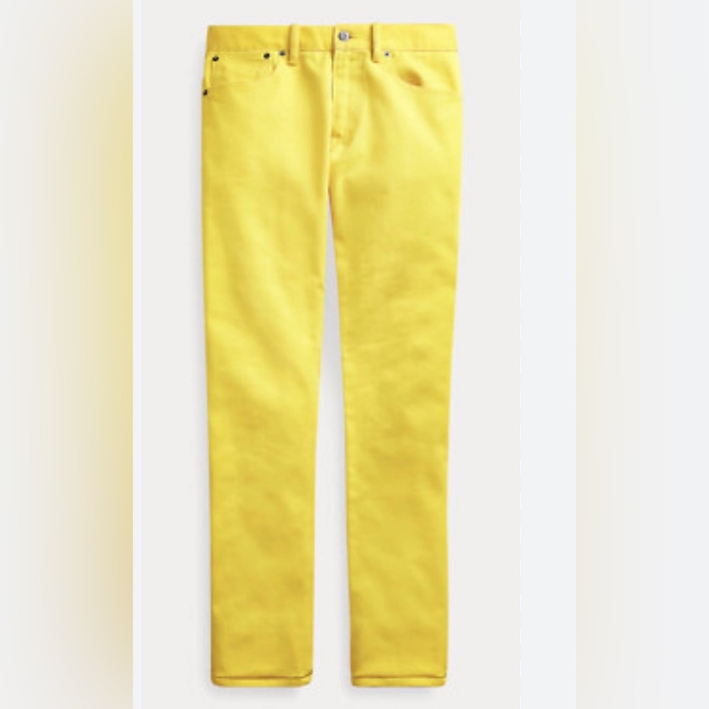 Ralph Lauren Bright Yellow Jeans Classic straight crop size 4 LRL, Lauren jeans